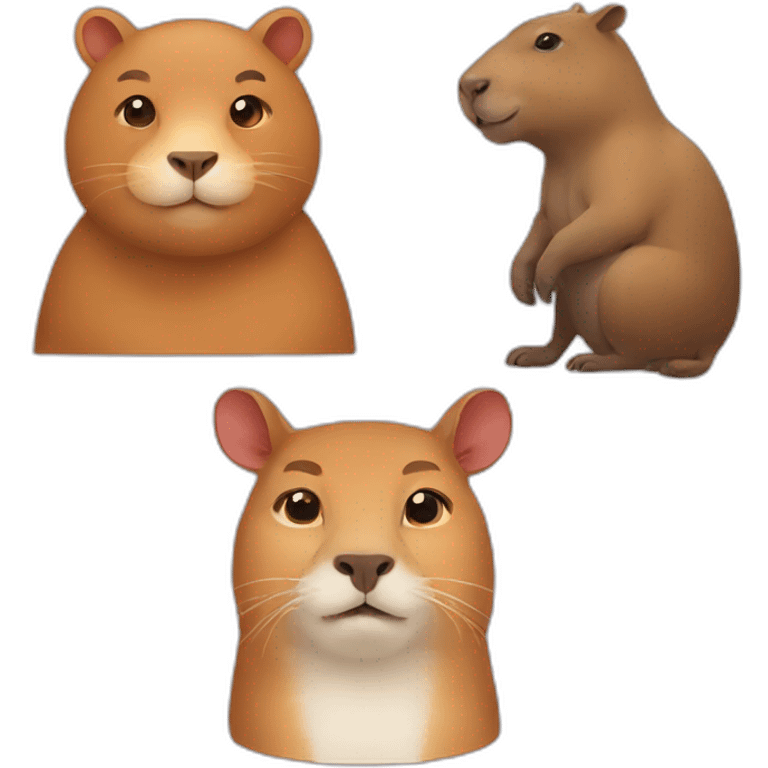 cat and capybara emoji