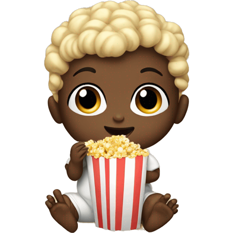 baby eating popcorn  emoji