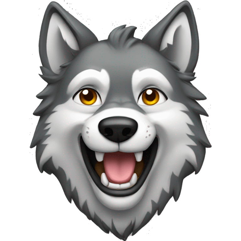 Happy Male wolf emoji