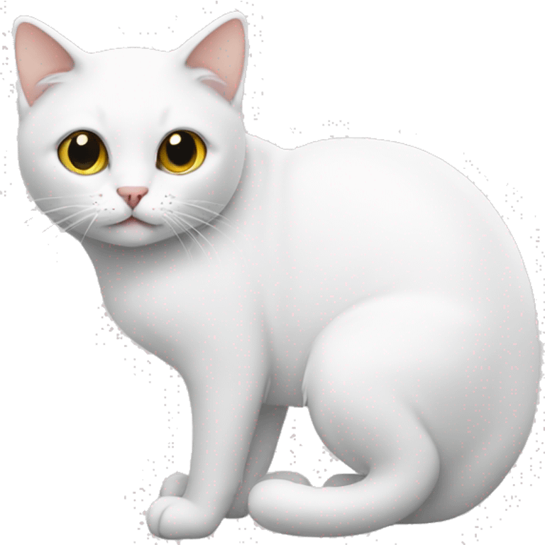 Cat white emoji