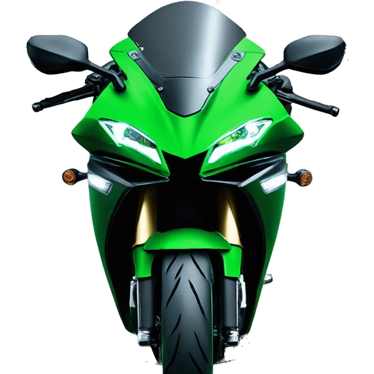 green kawasaki ninja H2 emoji