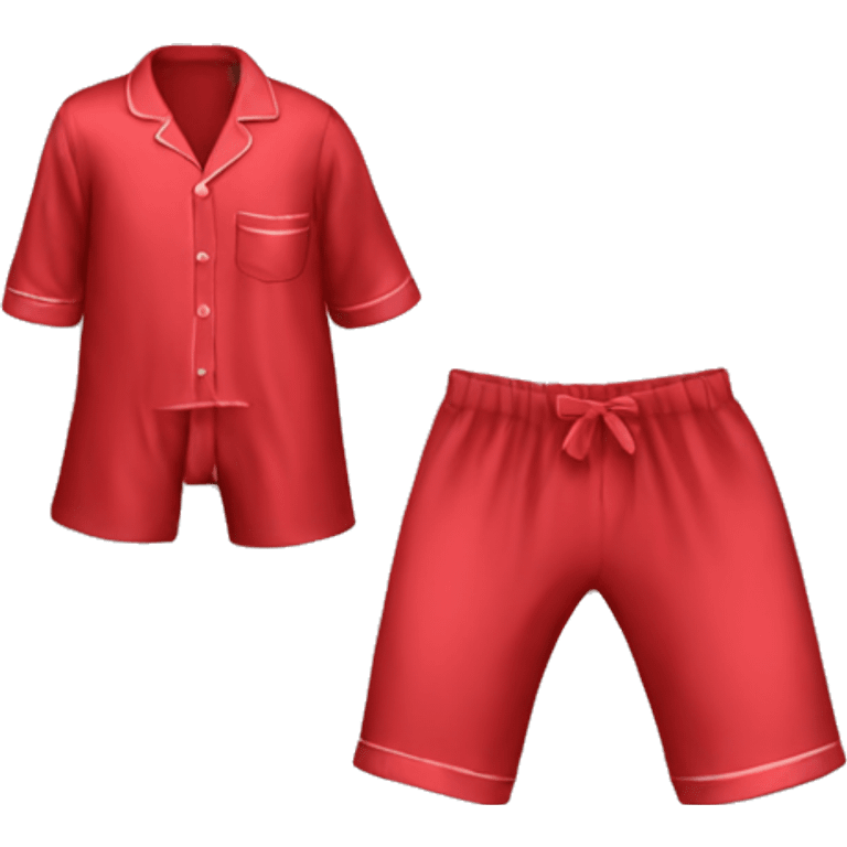 Satin red pajamas emoji