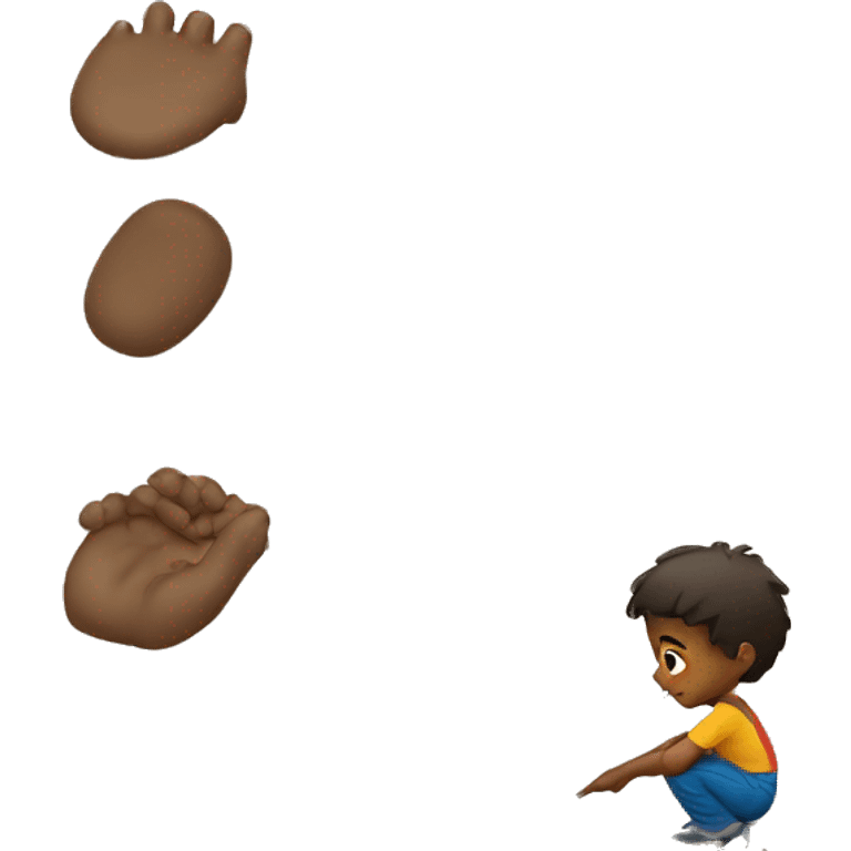 Child play with ground emoji