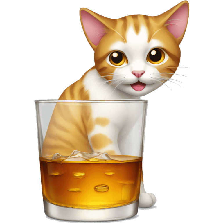 cat drink scotch emoji