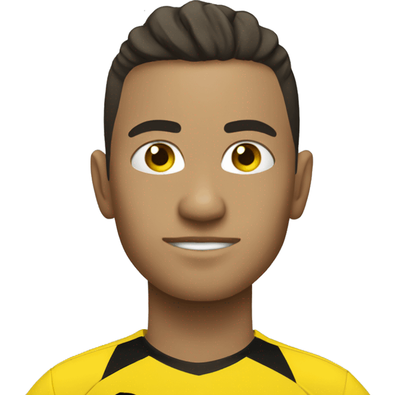 soccer player with yellow and black jersey  emoji