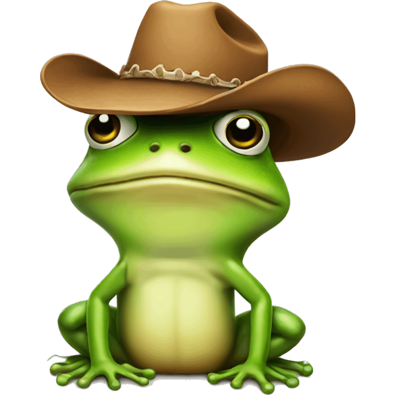 Frog with a cowboy hat on  emoji