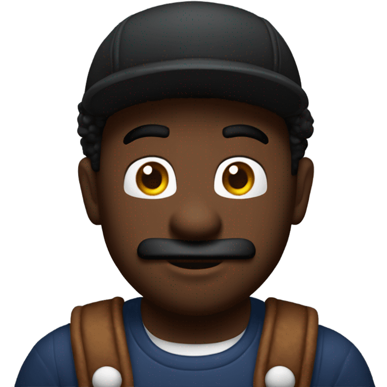 Black Mario emoji