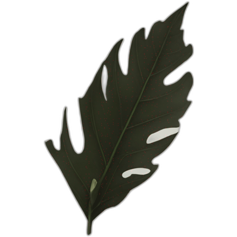 Une feuille noire emoji