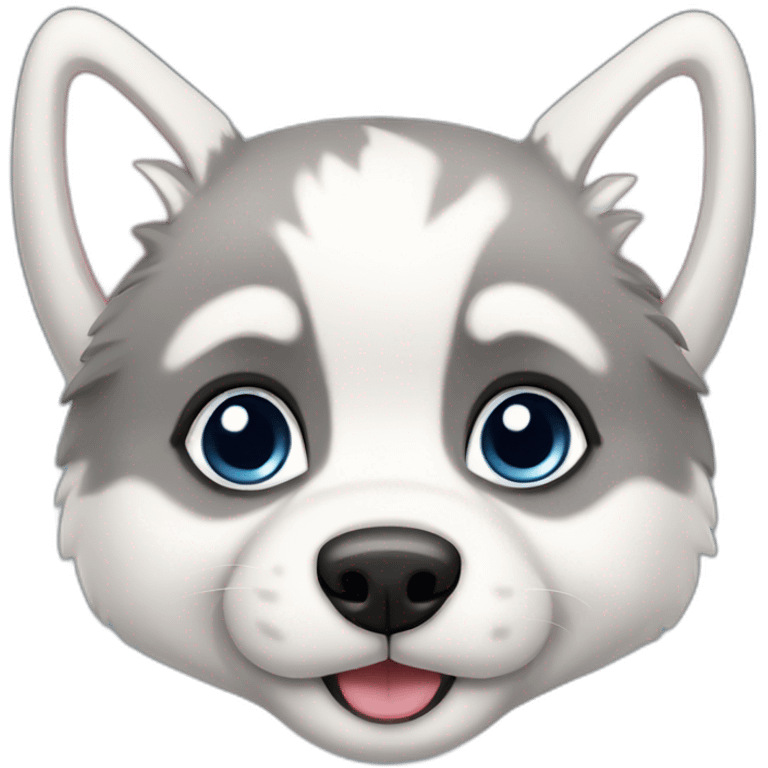 Husky puppy emoji