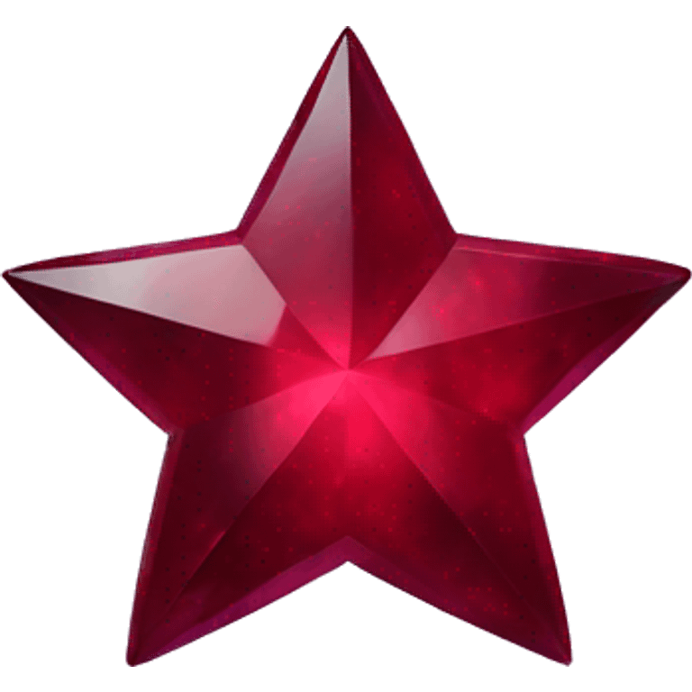 One big3D garnet star without a yellow star in the middle emoji