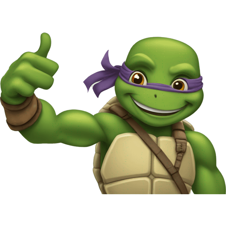 ninja turtle thumbs up. just the hand emoji