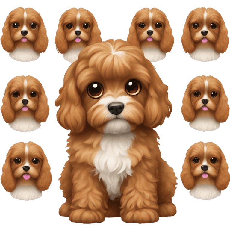 Cavoodle with bow emoji