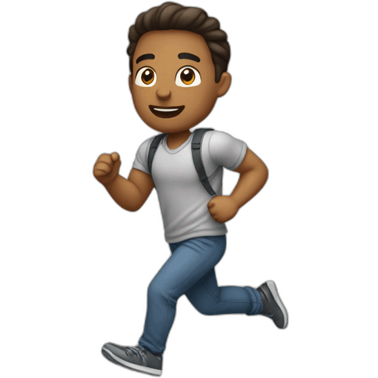 Running from the side in casual attire emoji