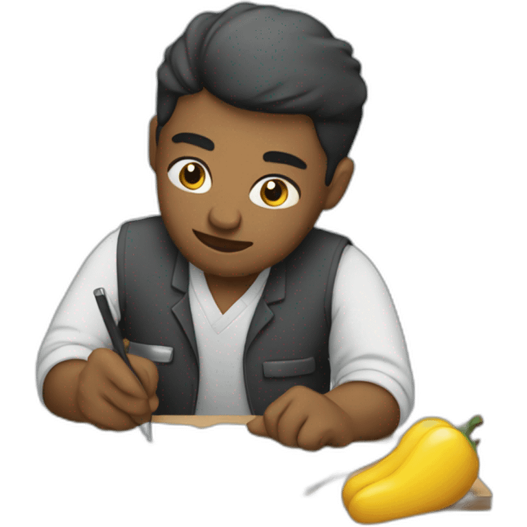 a person working hard emoji