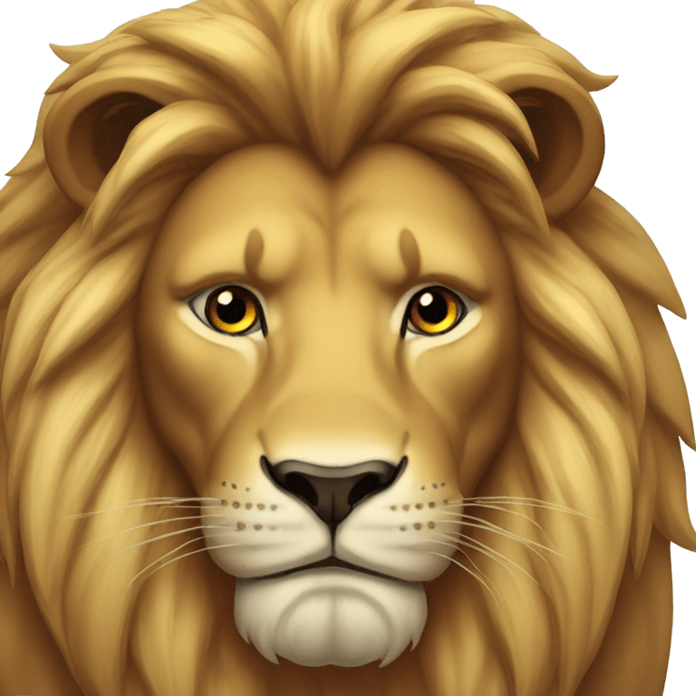 serious lion emoji