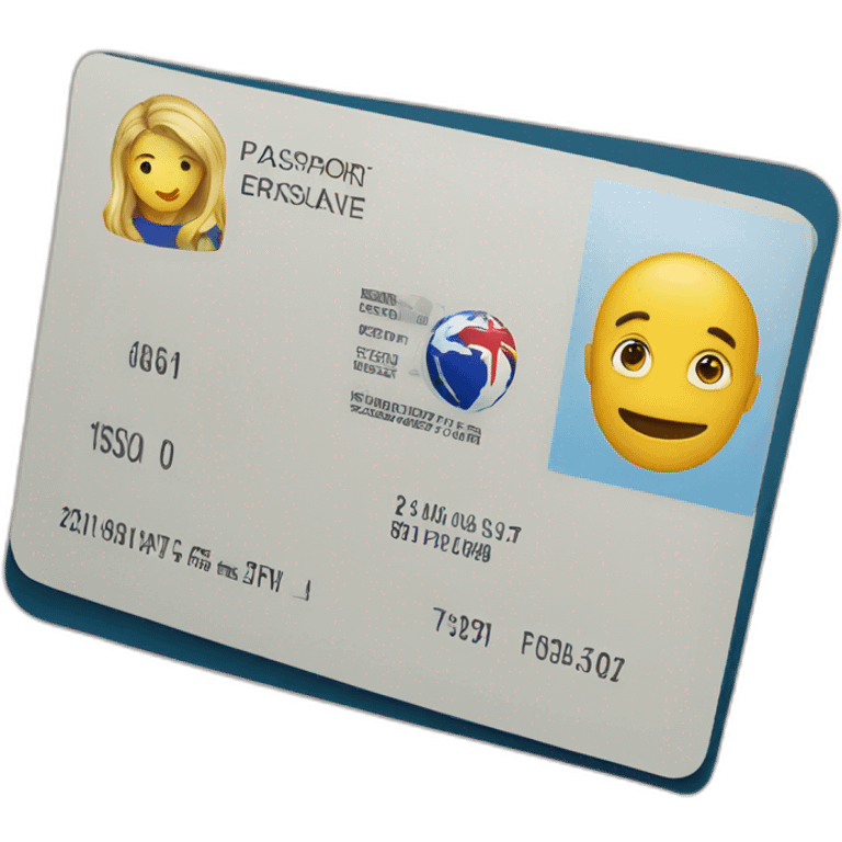 Passport français is card emoji