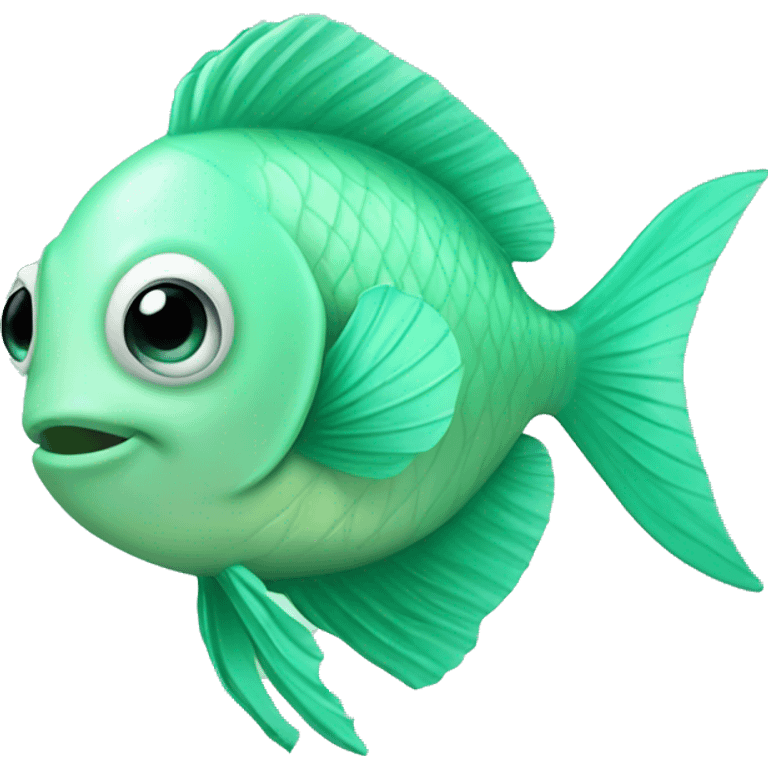 Mint green Pisces fish  emoji