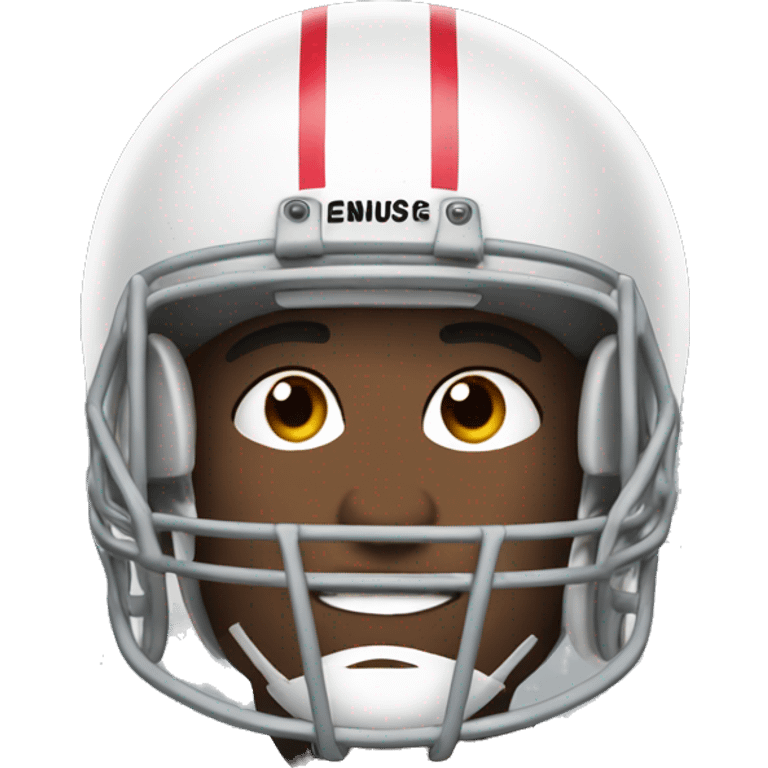 football player with cone helmet emoji