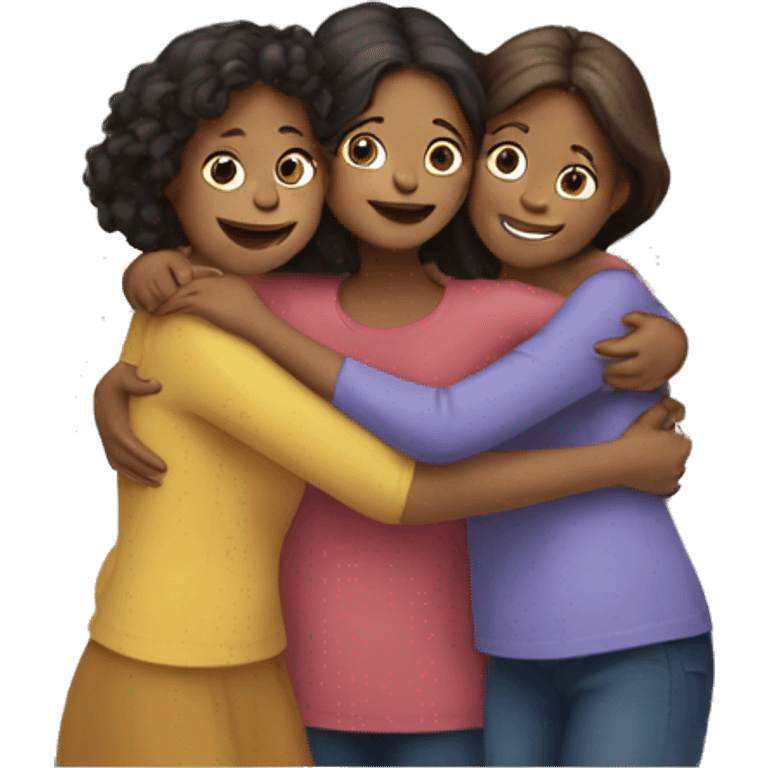 4 sisters hugging  emoji