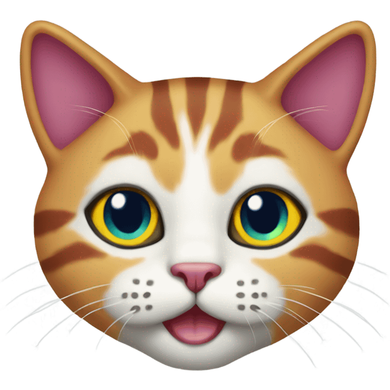 Colorful cat emoji