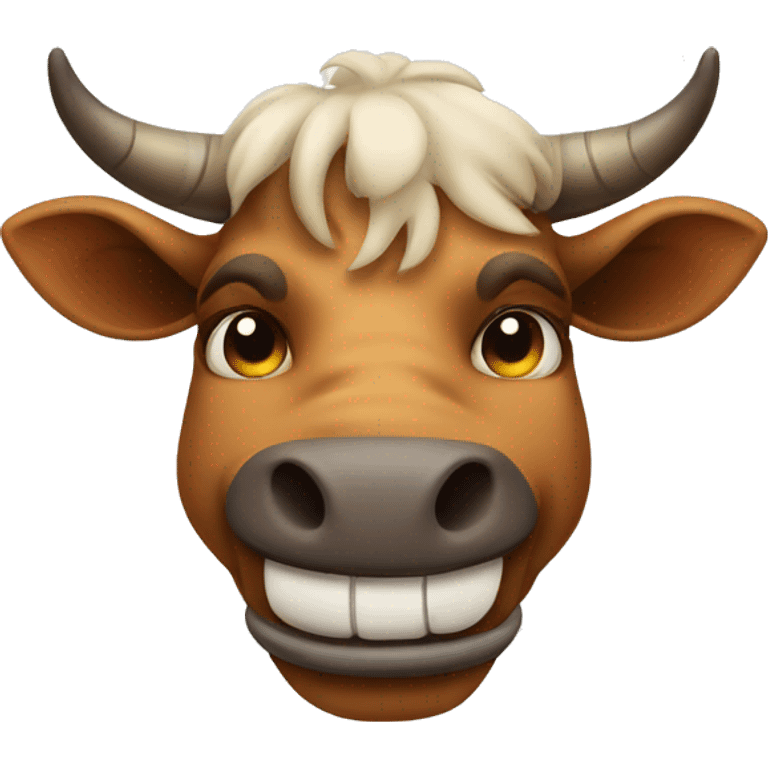 minotaur cow smirking emoji