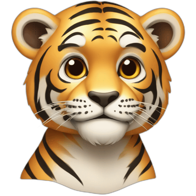 Singe sur tigre emoji