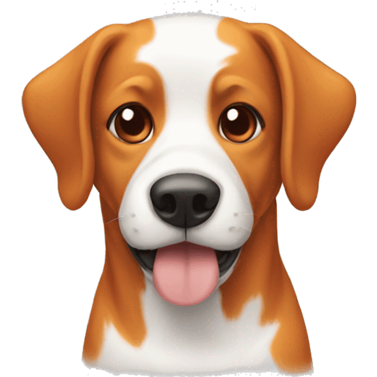 Dog  orange and white  emoji