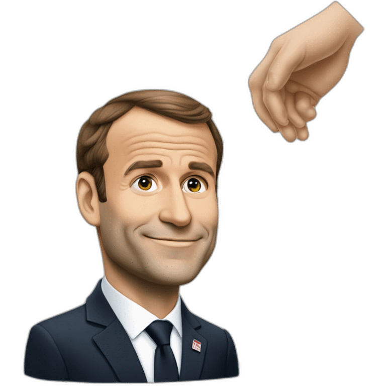 macron doigt d’honneur à trump emoji