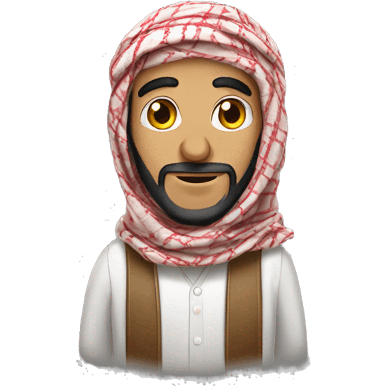 An Arab man wearing a shemagh emoji