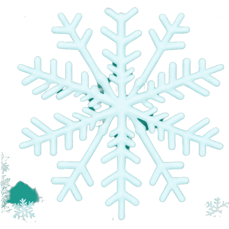 Realistic teal and white snowflake winter scarf isolated. emoji