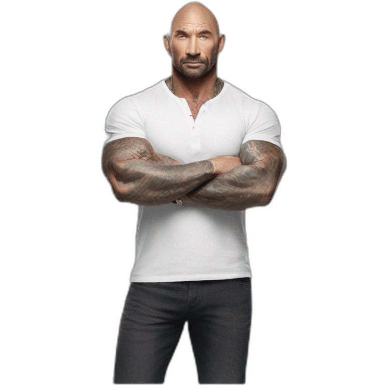 actor dave bautista wearing henley  emoji