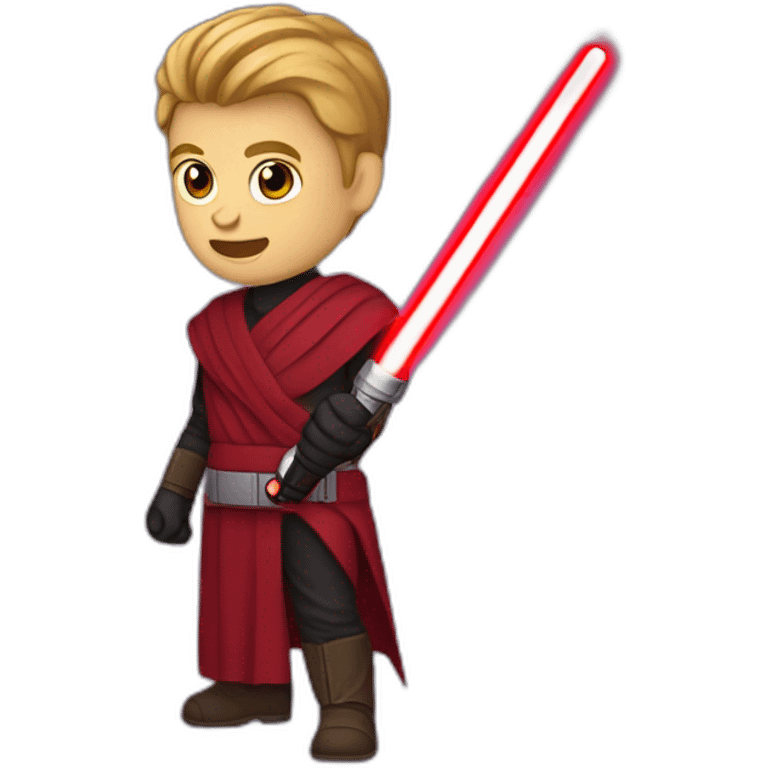 Red lightsaber crossed against a purple lightsaber emoji