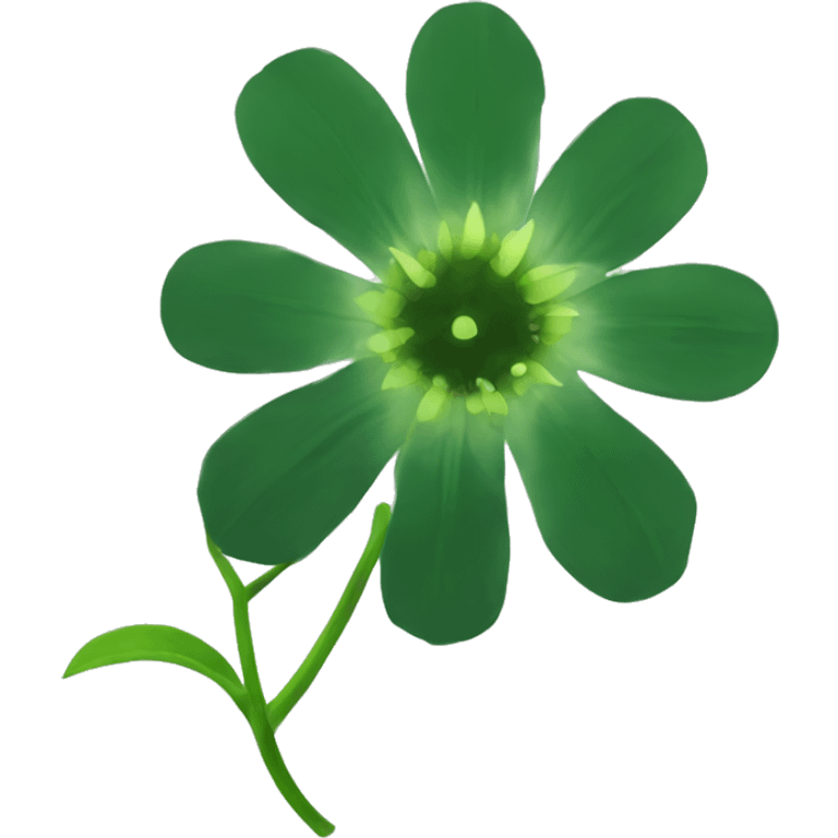 Flor verde escuro emoji