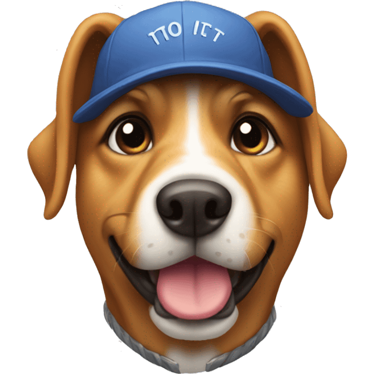 Dog with a cap emoji