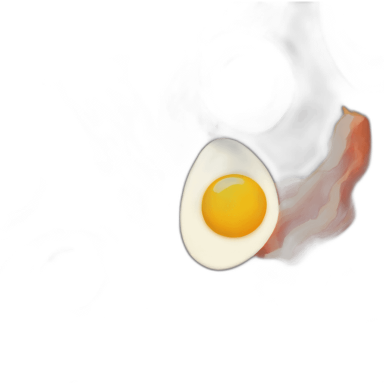 Scrambled eggs and bacon emoji