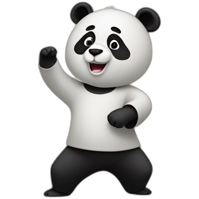 a panda bear doing tai chi emoji