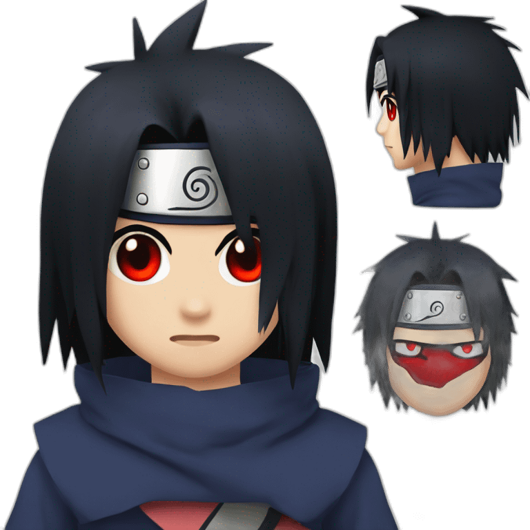 sasuke uchiha with red eyes emoji