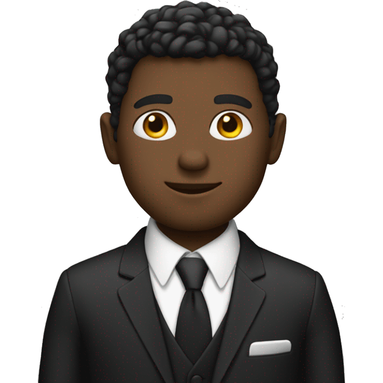 man with black and white suit emoji