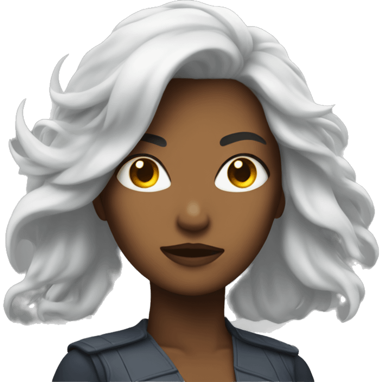 woman with storm power emoji