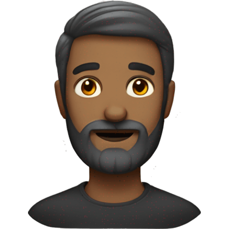 Homme chauve avec une barbe emoji