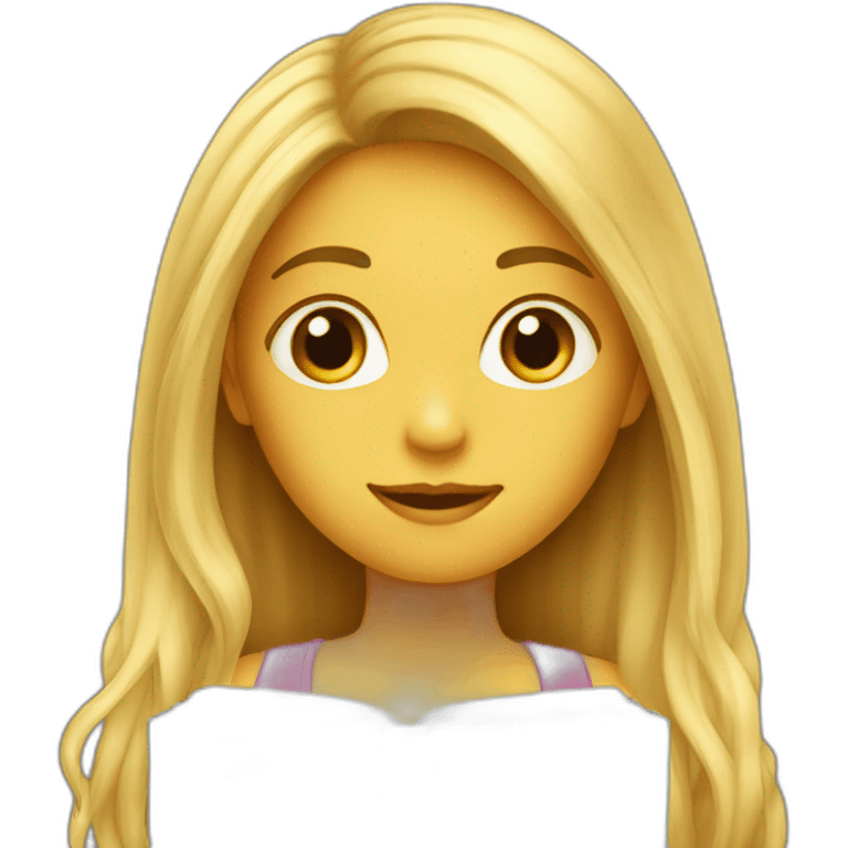 long-hair-girl-with-book emoji