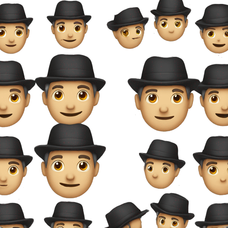 man wearing jewish hat emoji