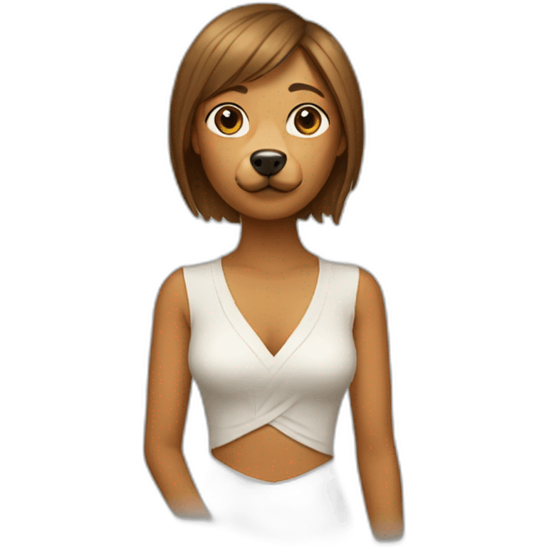 dog woman emoji