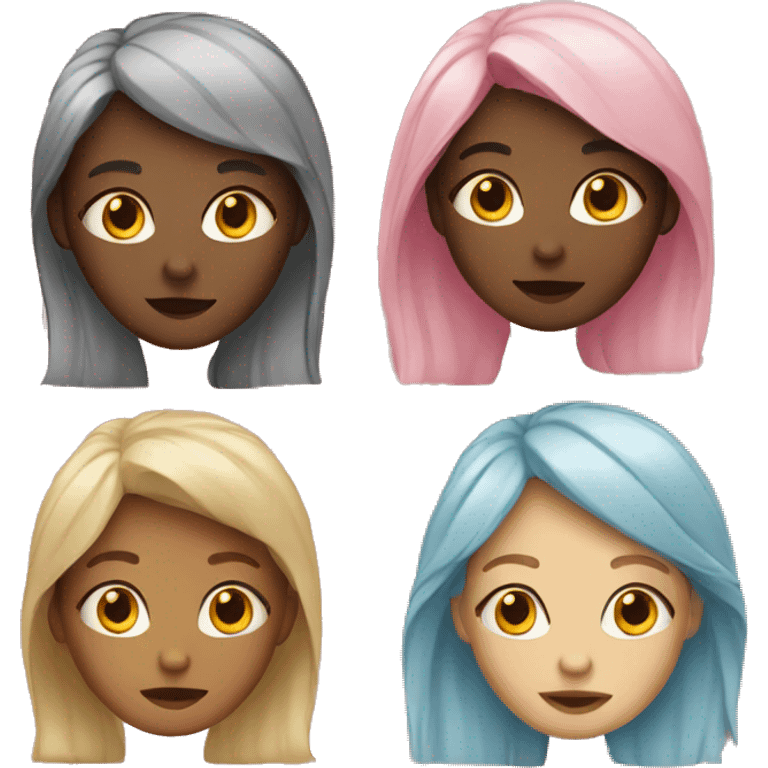 Four girls emoji