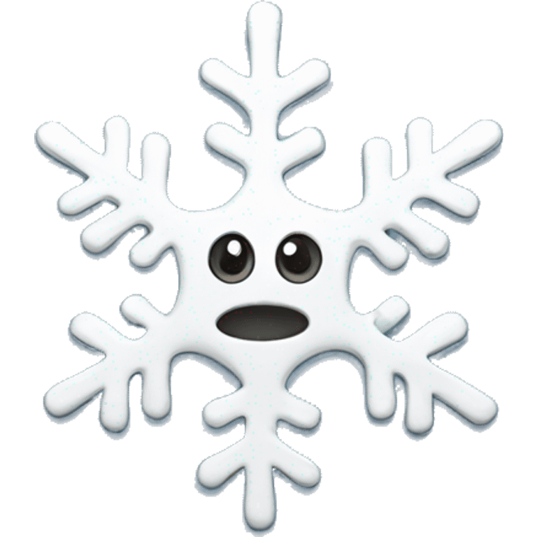 Melting snowflake emoji