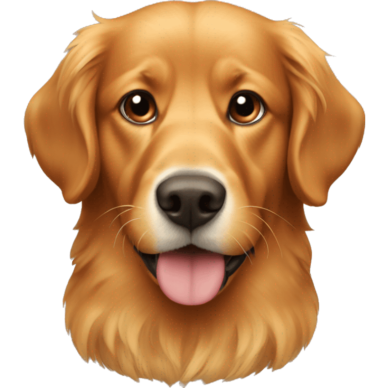 red golden retriever with beard emoji