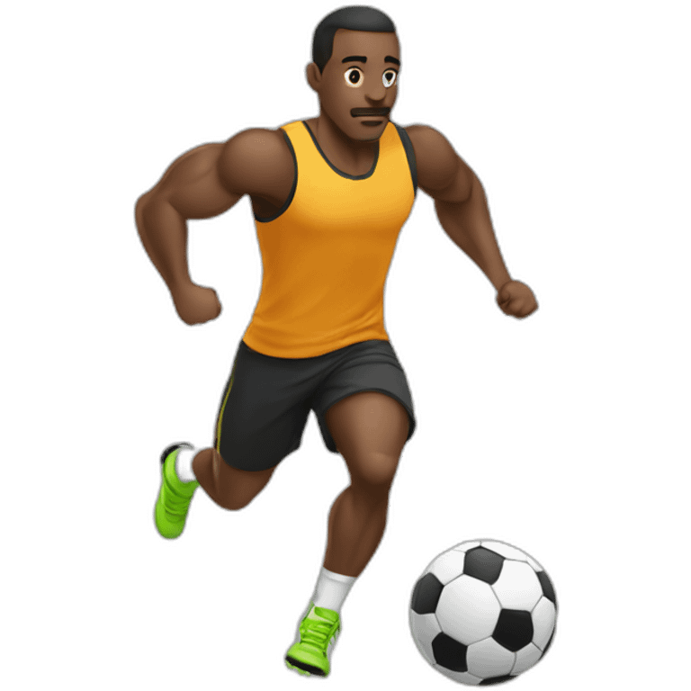 soccer player training at gym emoji