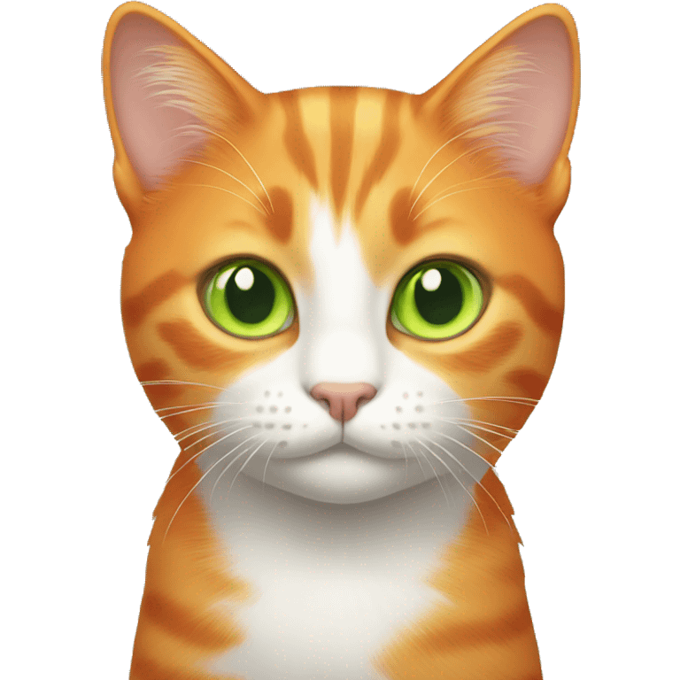 Orange cat with light green eyes emoji