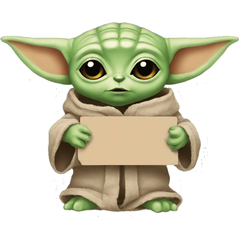  baby yoda holding a blocking sign emoji