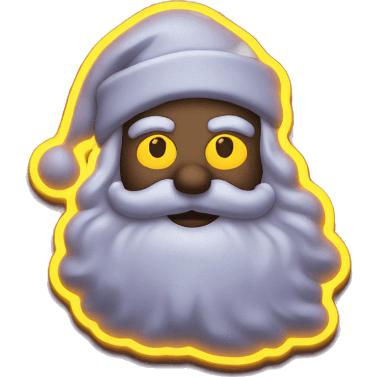 Neon Santa sign  emoji